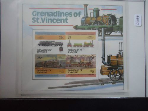 1985 locomotive philatelica grenadines st vincent m/s 359 imperf mnh