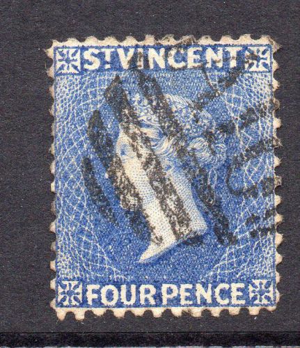 St Vincent 4 Pence Stamp c1883-84 Used Perf 12