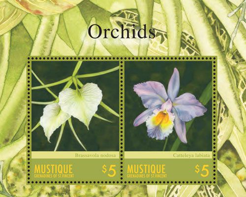 Mustique Grenadines of St. Vincent I Orchids, 2014 I 1415 S/S MNH