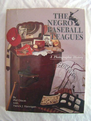 THE NEGRO BAEBALL LEAGUES BY DIXON &amp; HANNIGAN - HARDBACK W/DUST COVER