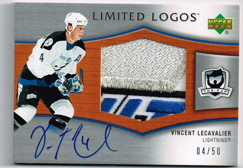 2005/06 the cup vincent lecavalier limited logos  jersey number  04/50