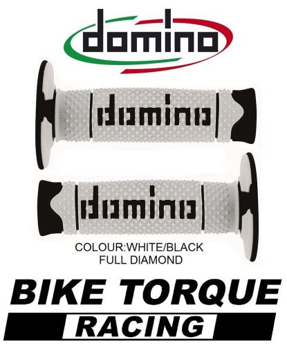 Husaberg FS650 SM Domino Full Diamond Grips White / Black
