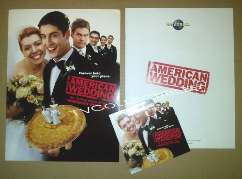 Presskit~ AMERICAN WEDDING ~2003 ~Jason Biggs ~Alyson Hannigan ~Eugene Levy