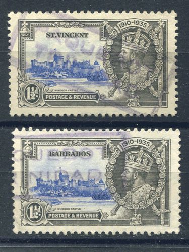 ST. VINCENT: (12630) SJ/Barbados/Paquebot Trinidad postmarks/cancels
