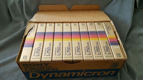10 sony dynamicron l-750 uhg hi-fi beta recording video tapes new/nos