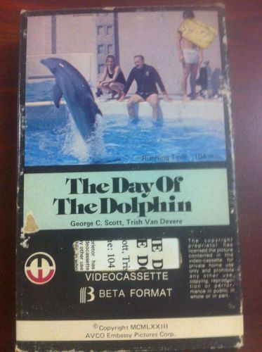 DAY OF THE DOLPHIN Beta George C. Scott Original Release on Video