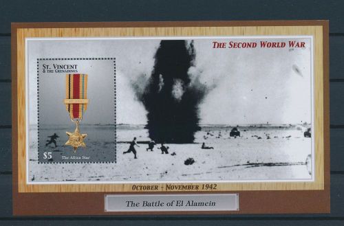 LE71871 St Vincent medal world war II military good sheet MNH