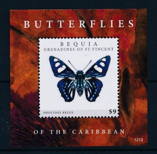 [33170] bequia st. vincent 2012 butterflies schmetterlingen  mnh sheet