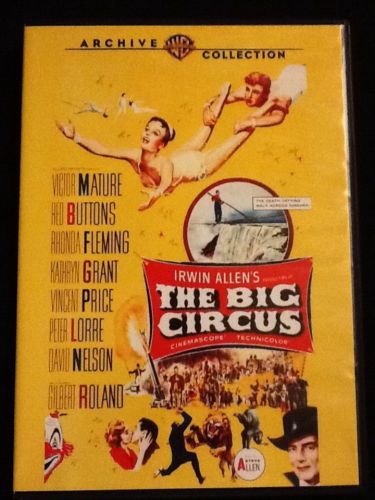 The Big Circus DVD Vincent price, red buttons,