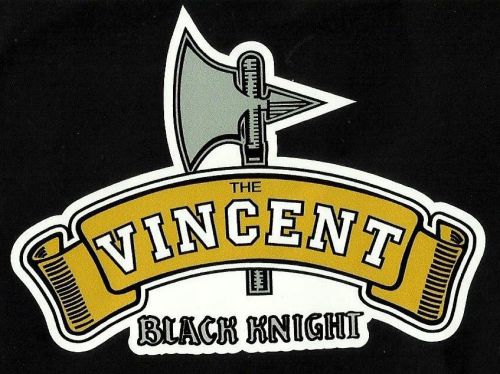 Vincent &#034;black knight&#034; motorcycles vinyl sticker / decal ariel indian bsa norton