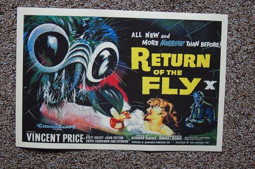 Return of the Fly X Lobby Card Movie Poster Vincent Price