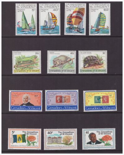 Grenadines of st vincent 1979 selection of 4 mint mnh sets