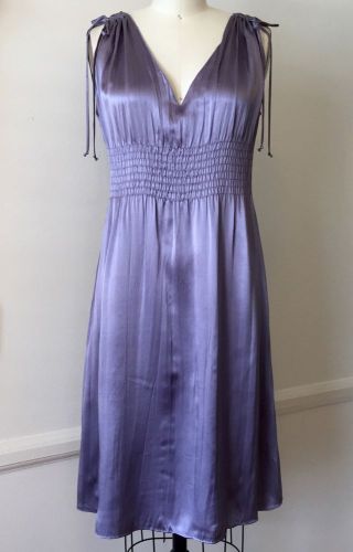 Twelfth Street by Cynthia Vincent Size S Lilac Silk Sleeveless Knee Length Dress