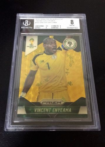 Bgs 8 2014 panini prizm soccer power gold vincent enyeama 4/5