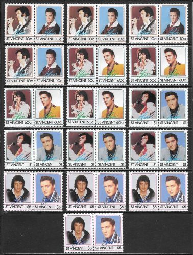ST. VINCENT - Elvis Presley Mint Never Hinged Pairs Selection (Oct 0021)