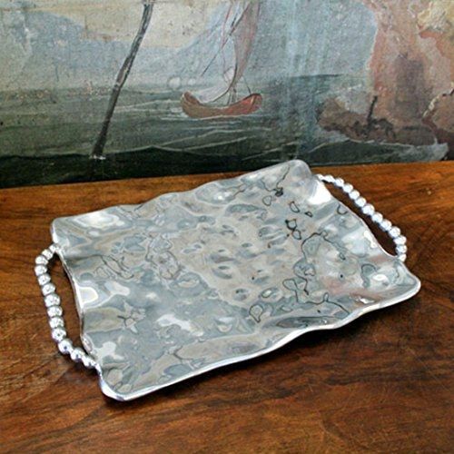 Beatriz ball vento rectangle tray with perla handles