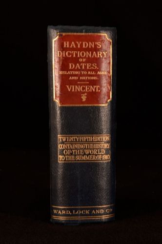 1910 Benjamin Vincent Haydns Dictionary Dates Universal Information Reference