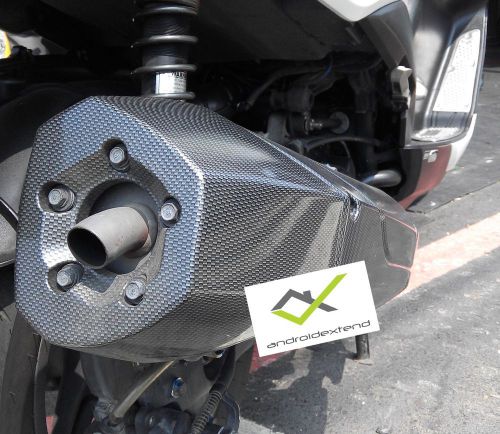 Kymco xciting 400 original exhaust rear cover with carbon looks