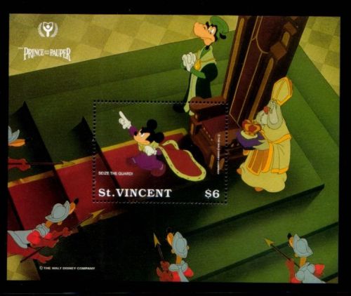 ST. VINCENT The Prince and the Pauper &#034;Seize the Guard&#034; MNH souvenir sheet
