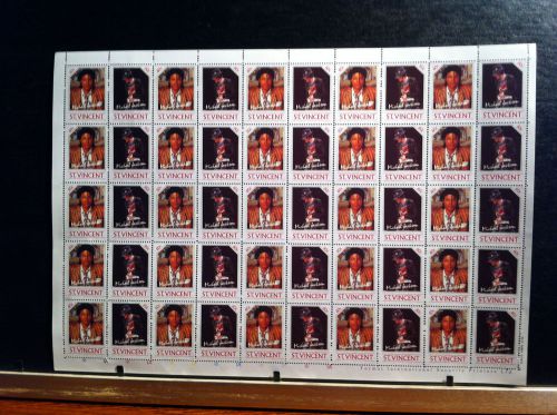 Michael jackson st.vincent stamps,$.60-$1