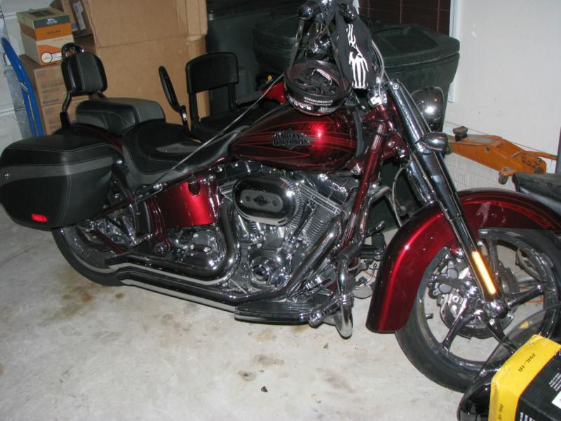 2012 HD CVO Softail Convertible Crimson Red Sunglo 110 motor Samson Ripsaw pipes