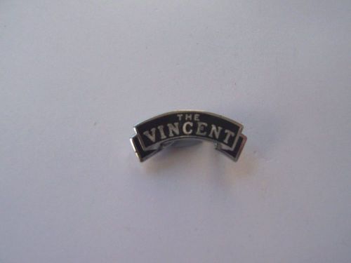 Original vincent british motorcycle enamel pin badge - new old stock