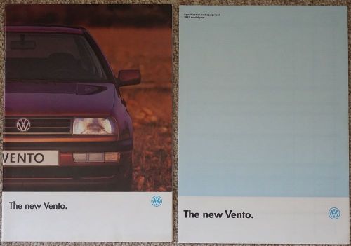 VW VOLKSWAGEN VENTO CL GL Umwelt TD VR6 1992 1993 Model Brochure &amp; Spec Booklet