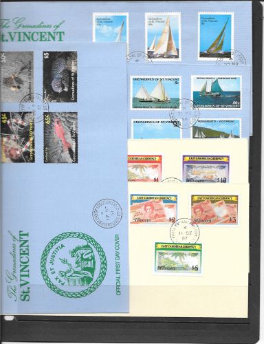 St vincent  collection of fdc and stamps on envelopes v059