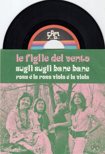 Le figlie del vento sugli sugli bane bane 1973 rare record italy 7&#034; ps 45 rpm