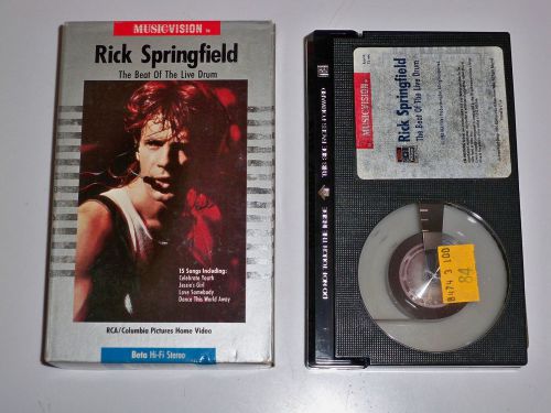 RICK SPRINGFIELD * BEAT OF THE LIVE DRUM - BETA RARE - 1985 David Fincher - RCA