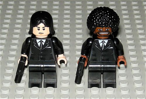 LEGO Custom Pulp Fiction Vincent Vega &amp; Jules Winnfield Minifig w/ Guns NEW!