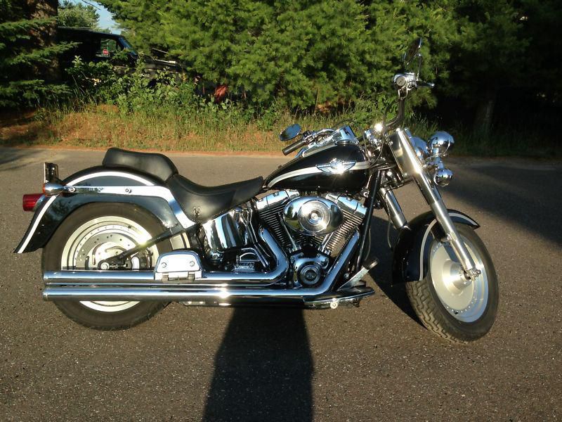 2003 Harley Davidson Fatboy Black 100 Year Anniversery Bike FLSTFI Fuel Injected