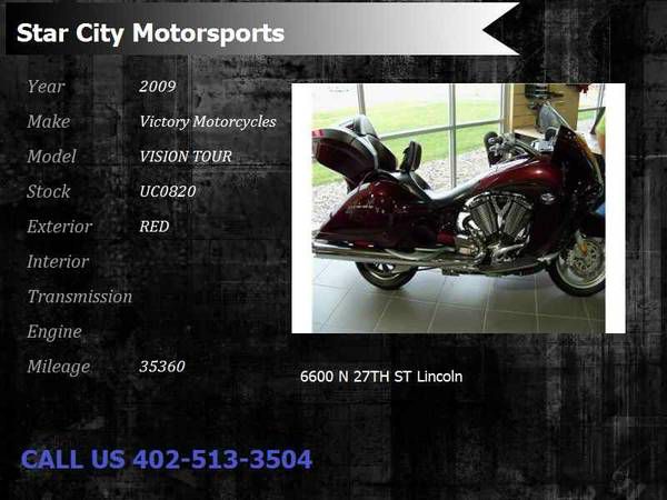 2009 Victory Motorcycles VISION TOUR