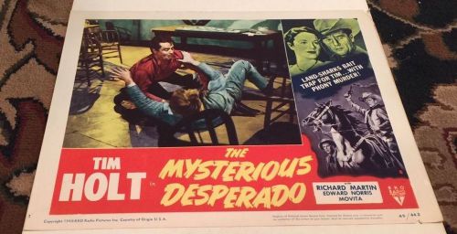 1949 the mysterious desperado movie lobby card - 49/442