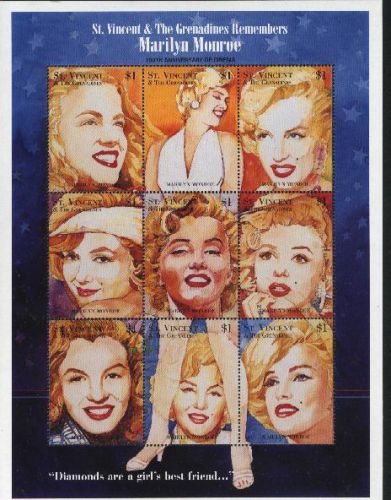 Marilyn Monroe MNH by St-Vincent Grenadines Sc 2208