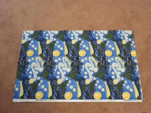 NEW Exclusively Quilters &#034;Tribute to Vincent&#034; Starry Night 1 YD