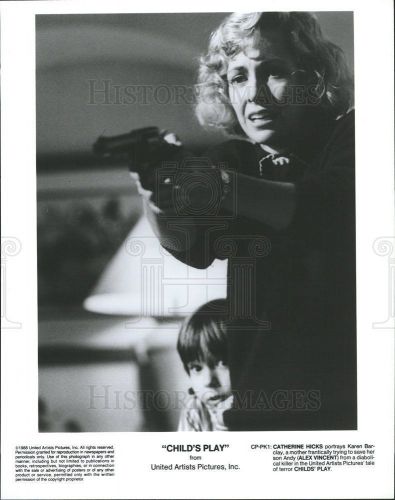 1988 Press Photo Catherine Hicks &amp; Alex Vincent Stars In Child&#039;s Play
