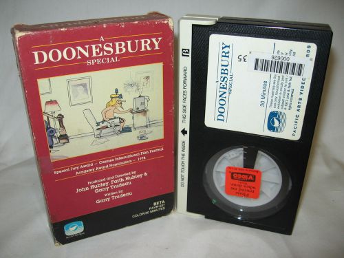 A DOONESBURY SPECIAL Beta Betamax Tape video MOVIE Rare OOP Garry Trudeau