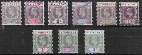 St. vincent 1902 kevii set (7762)