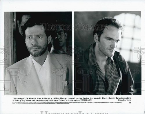 1995 Press Photo Joaquim De Almeida and Quentin Tarantino in &#034;Desperado&#034;