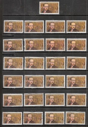 25 stephen vincent benet #3221 used u.s.1998 commemorative 32c stamps