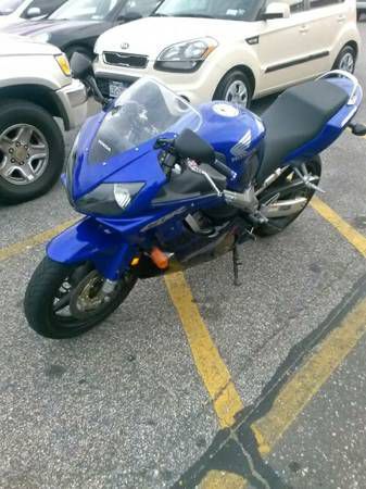 2006 honda crb600 blue motorcycle