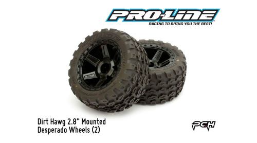 Pro-Line Racing Dirt Hawg 2.8 Mounted All-Terrain Desperado Wheels (2) PRO117512