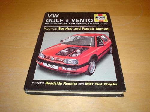 Haynes VW GOLF Mk3 GTI CABRIOLET VENTO JETTA Owners Handbook Manual Service Book