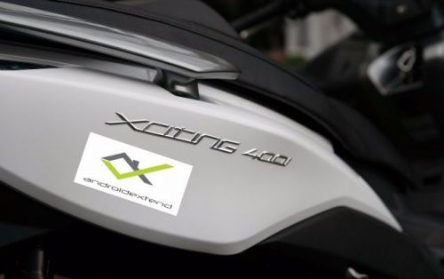 KYMCO XCITING 400 / XCT-400 ORIGINAL SIDE FAIRING STICKERS / DECALS (2PCS!!)