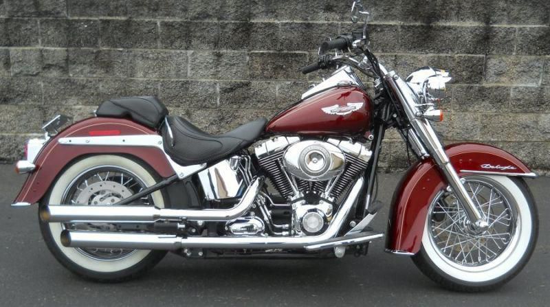 2008 Harley Davidson FLSTN Softail Deluxe, Crimson Red, Nice Bike, No Reserve